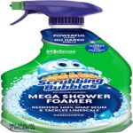 Scrubbing Bubbles Mega Shower Foamer Disinfecting Spray, Multi-Surface Bathroom and Tile Cleaner Grime Fighter, Removes 100% Soap Scum, Rainshower Scent, 32 oz