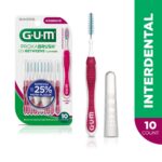 GUM Proxabrush Go-Betweens Cleaners Moderate 10 Count, Interdental Brushes