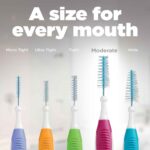 GUM Proxabrush Go-Betweens Cleaners Moderate 10 Count, Interdental Brushes - Image 4