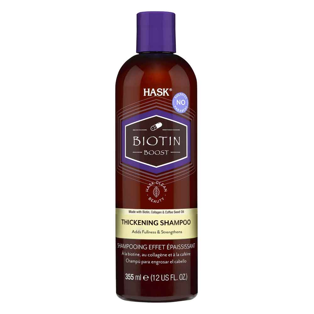 Hask-Biotin-Boost-1.jpg Hask Biotin Boost Thickening Volumizing Daily Shampoo with Collagen & Invigorating Herbaceous, 12 fl oz - Image 1
