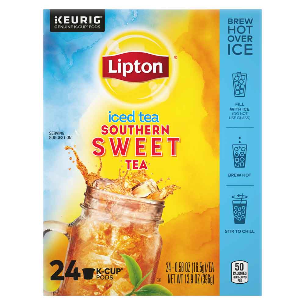 Lipton-Iced-Tea-1.jpg Lipton Iced Tea K-Cup® Pods Southern Sweet Black Tea, Caffeinated, Tea Bags 24 Count - Image 1
