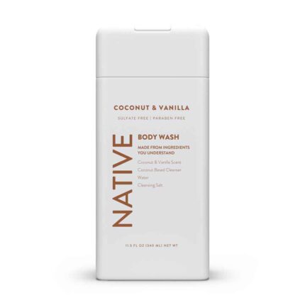 Native Natural Body Wash, Coconut and Vanilla, Sulfate Free, 11.5 oz