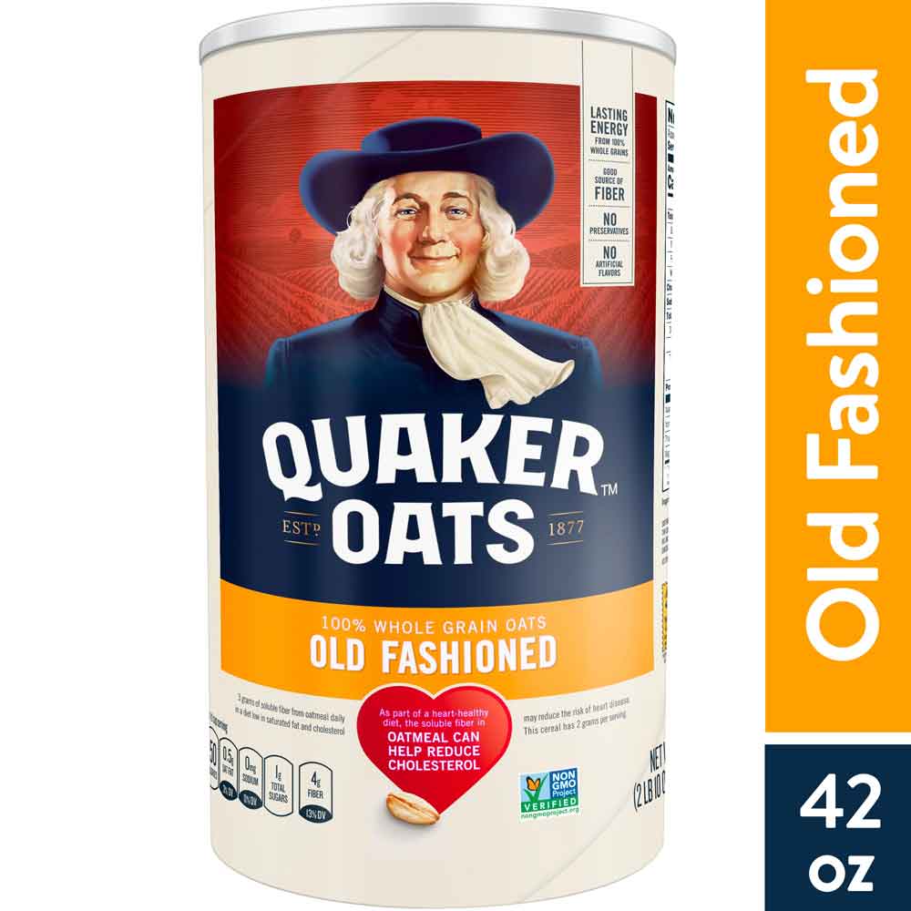 Quaker-1.jpg Quaker, Old Fashioned Oatmeal, Whole Grain, 42 oz - Image 1