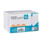 Pen+ Gear Ruled Index Cards, White, 500 Count, 3" x 5"