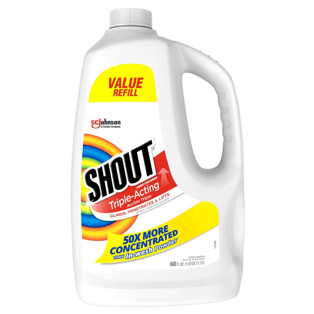 Shout-1.jpg Shout Triple-Acting Refill, Laundry Stain Remover, 60 Ounce - Image 1