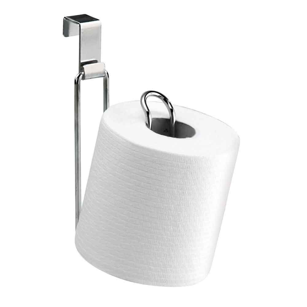 Toilet-Paper-Holder-1.jpg Mainstays Chrome Over-the-Tank Toilet Paper Holder, 7.5" x 4.5" x 1.25" - Image 1